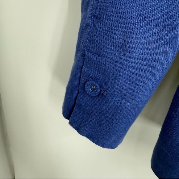 Pure Collection Blazer Women's Size 12 Linen One Button Pockets Lined Vented - Picture 6 of 8